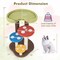 3-in-1 Cat Tree 3 Full-wrapped Sisal Posts Removable Mat And Platforms-multicolor